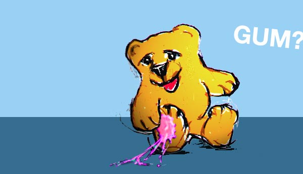 Zeichnung: So ein Bär!hat's schwer!