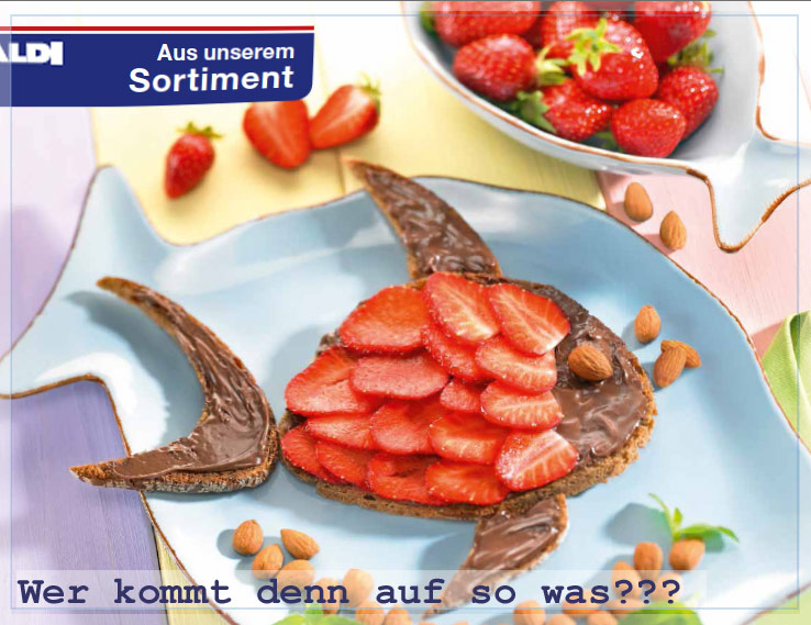 Fischbrot mit Erdbeeren