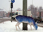 Aktion zum Lustwandeln in Barmbek: Blaue Rehe sehen ROT